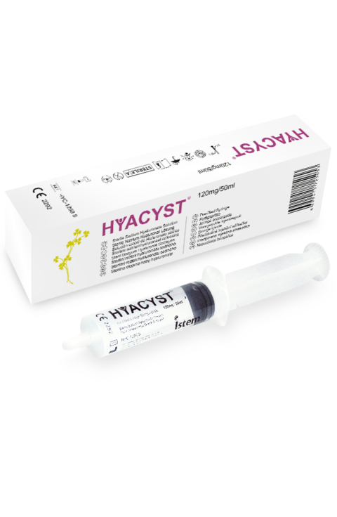 Διάλυμα υαλουρονικού νατρίου Hyacyst για κυστίτιδα 120mG/50ml έτοιμο σε σύριγγα