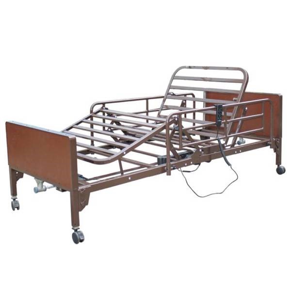 Κρεβάτι ηλεκτρικό πολύσπαστο με κάγκελα & ρόδες