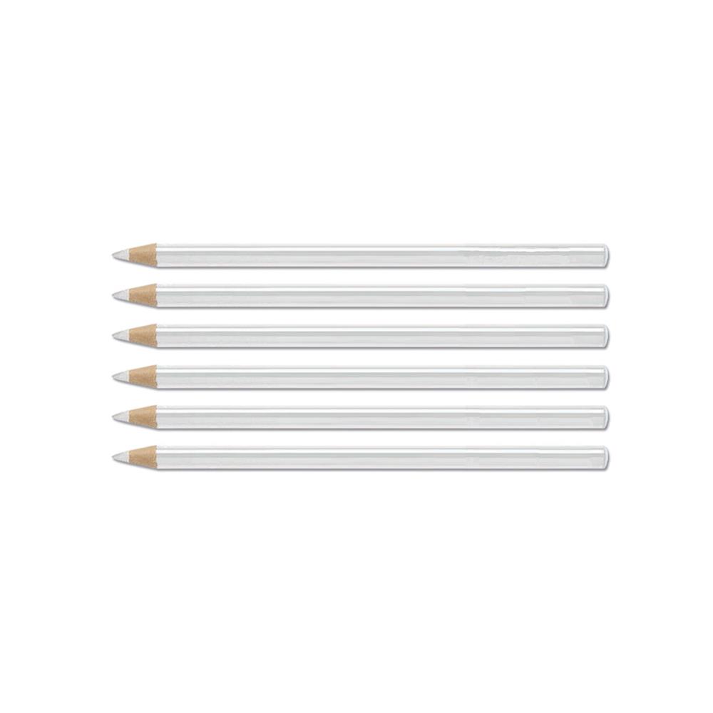 Μολύβι δέρματος λευκό (6άδα)