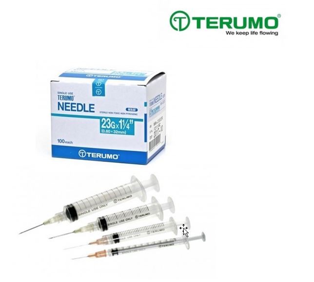 Syringe with needle Single Use Terumo Japan all sizes Medica100