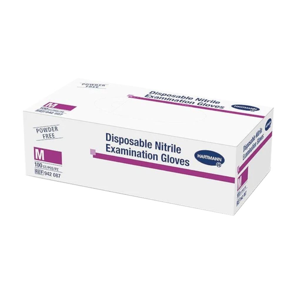 Γάντια Νιτριλίου Γαλάζια, Χωρίς Πούδρα Hartmann (100άδα)