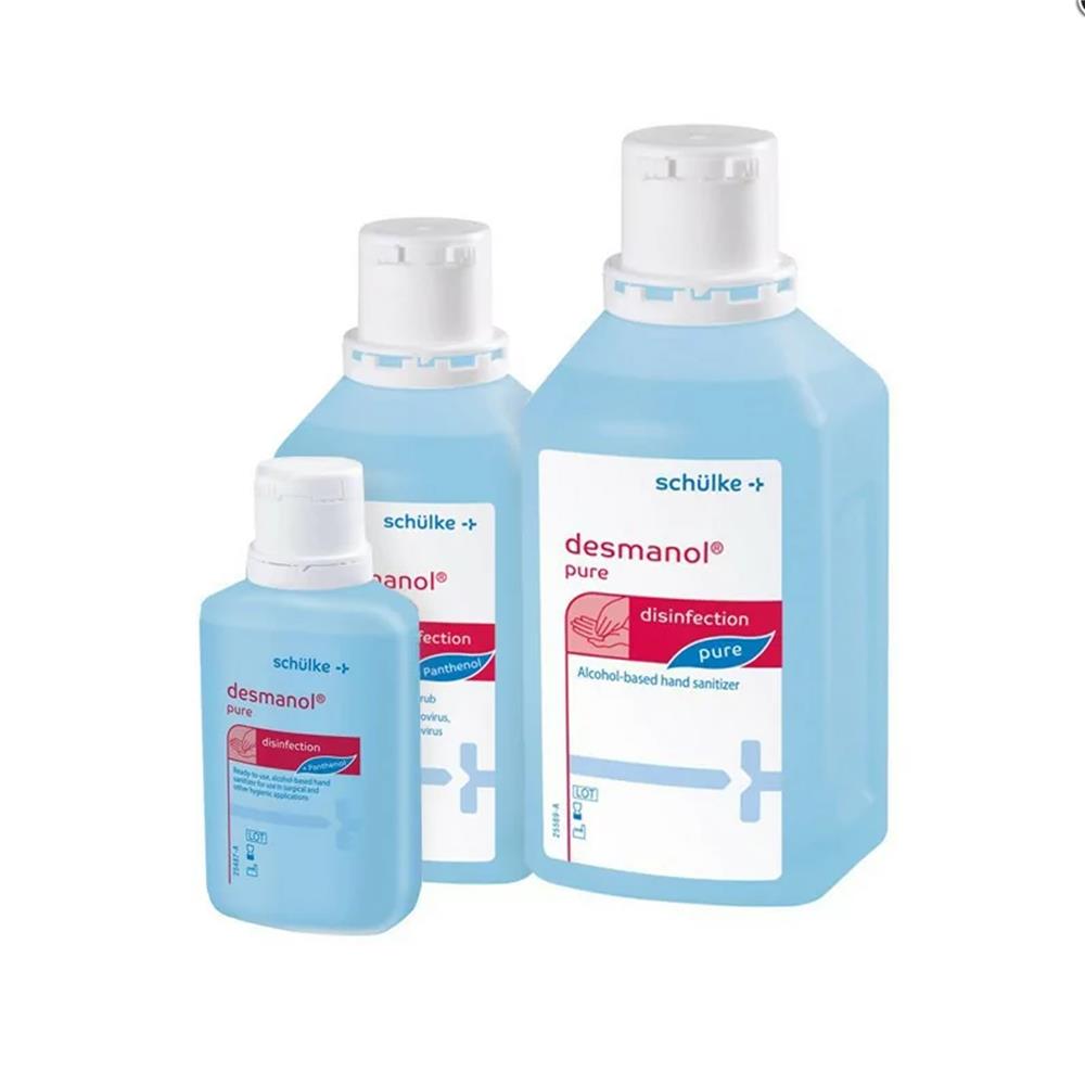 Αντισηπτικό υγρό χεριών Desmanol Pure με ισοπροπανόλη 75%, όλα τα μεγέθη και οι τύποι