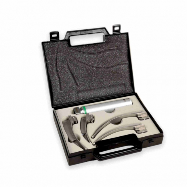 Maxlite LED F.O. adult Laryngoscope with 4 Blades Mc intosh 1-2-3-4